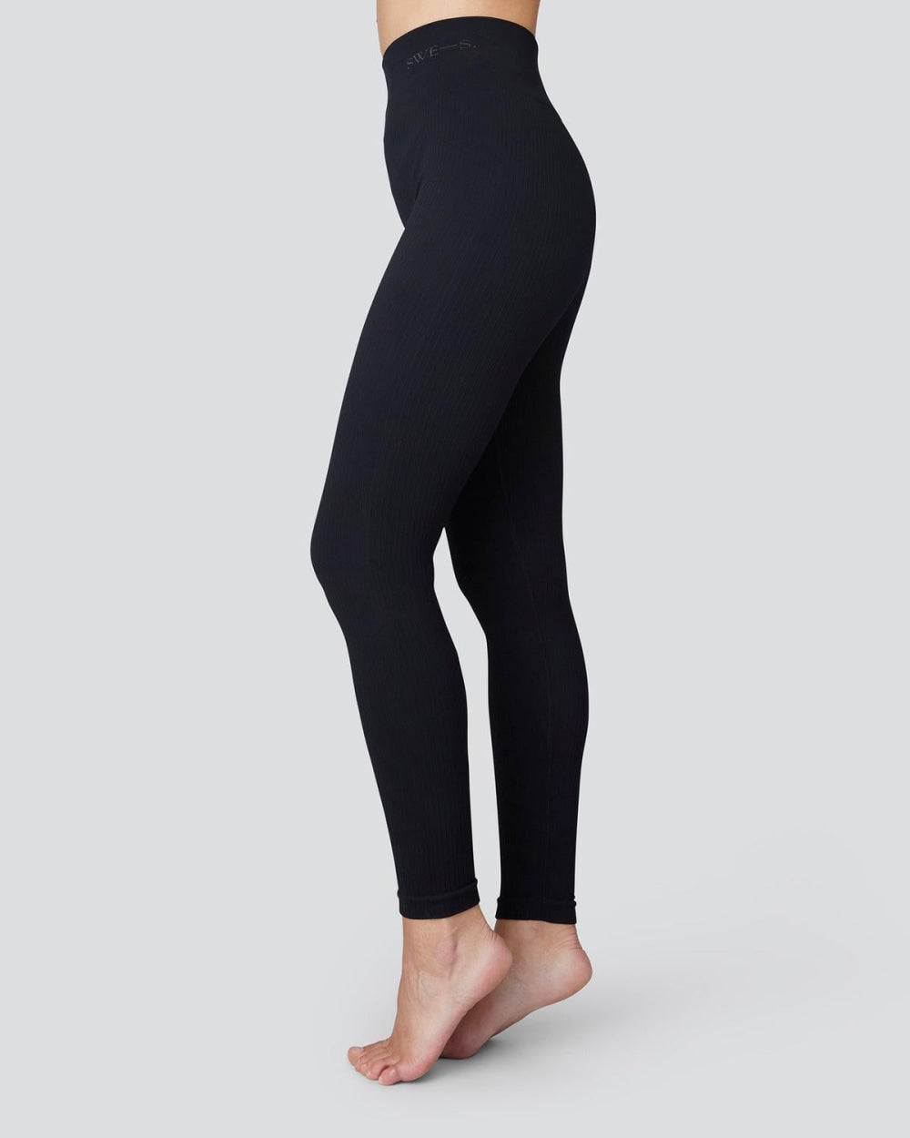 Tyra Rib Leggings - Black - Leggings
