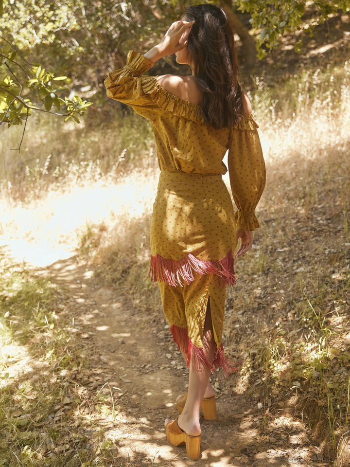 Liliana Peasant Top - Honeycomb/Mini Rose Floral