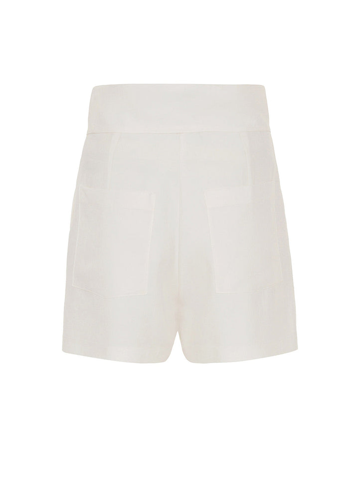 Embellished Shorts - Ecru