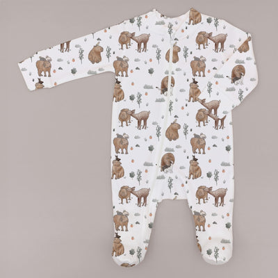Zipper Footie - Capybara