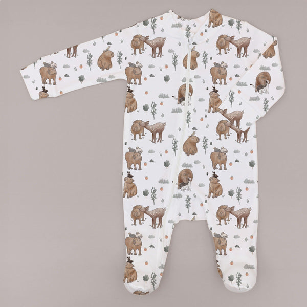 Zipper Footie - Capybara