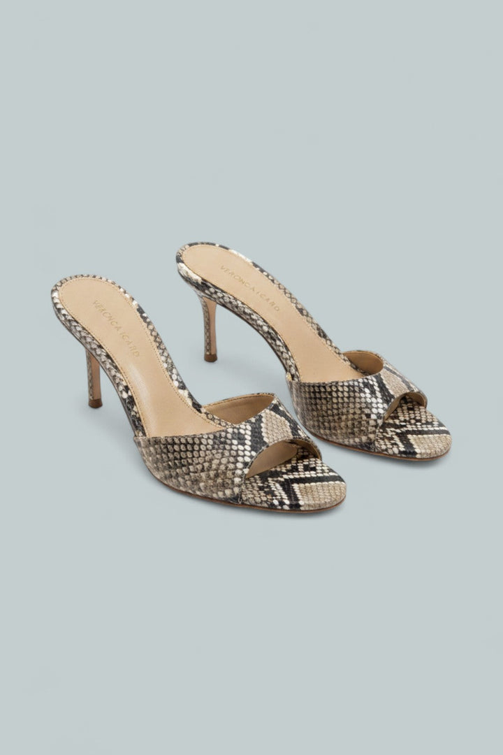 Tia Leather Sandal - Ecru Multi