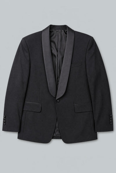 Shawl Collar Tux Jacket - Black