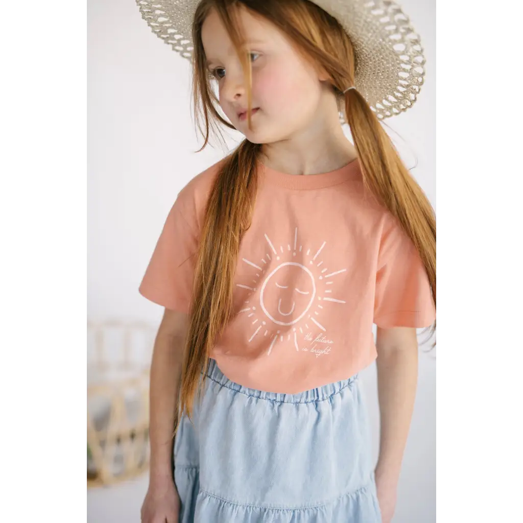 Future is Bright Kid’s Graphic T-Shirt - Muted Clay