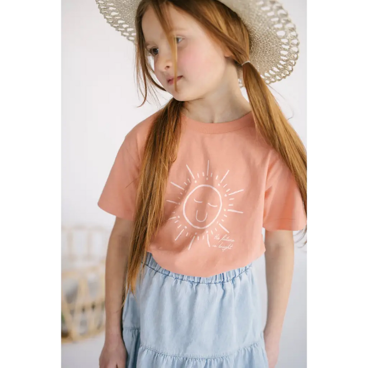 Future is Bright Kid’s Graphic T-Shirt - Muted Clay