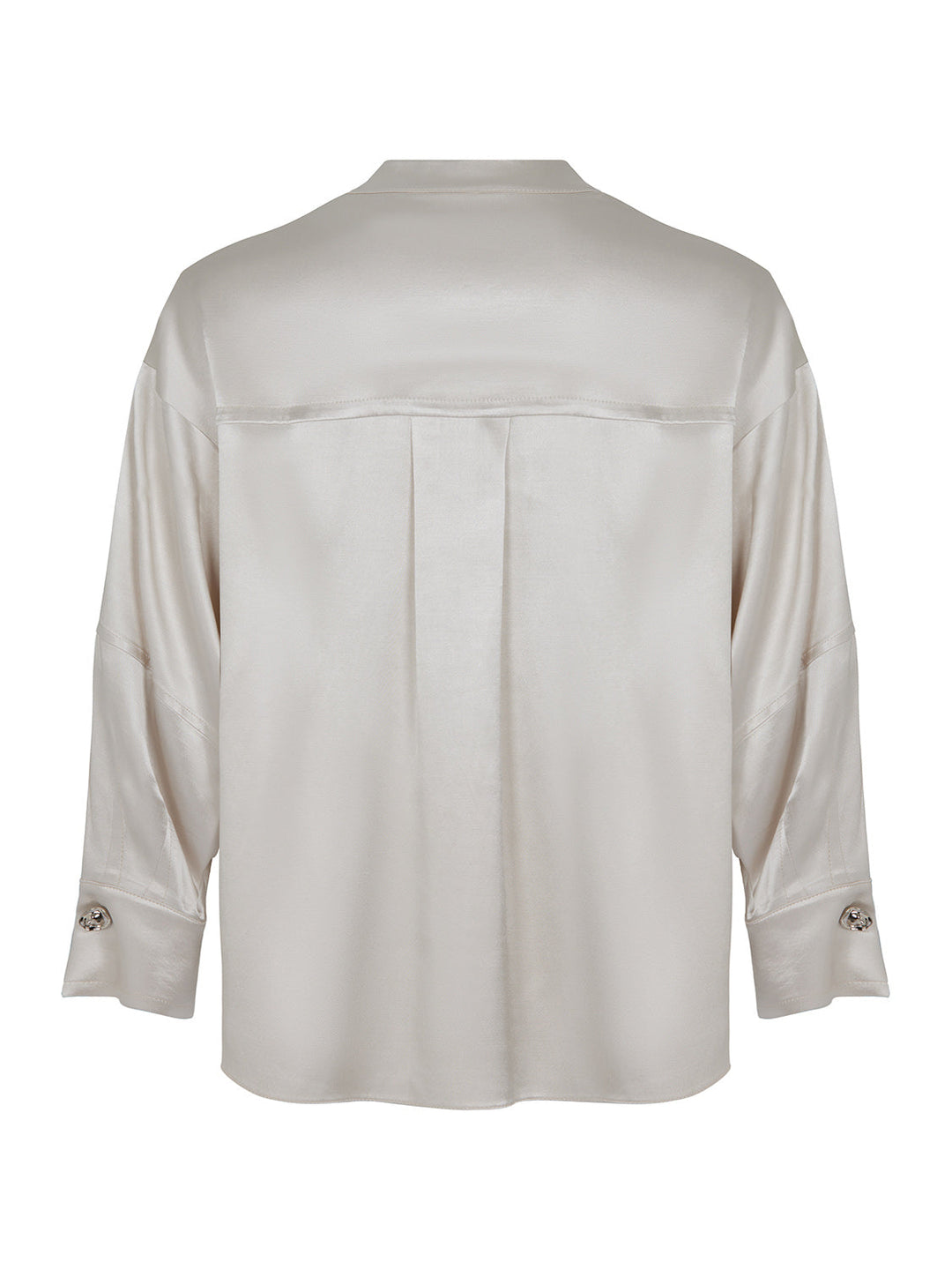 Mandarin Collar Shirt - Gray