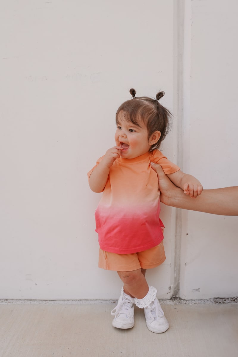 Neon Ombre Tee - Orange/Pink