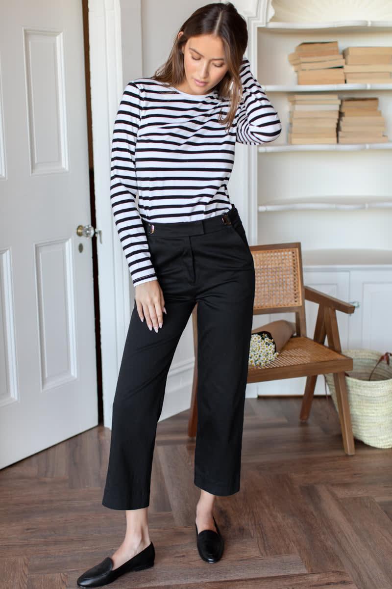 Essential Little Black Pant - Black Linen Twill