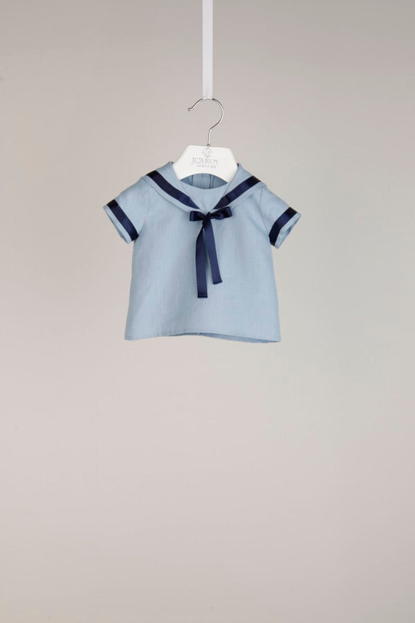 Ottavio - Light Blue With Blue Piping