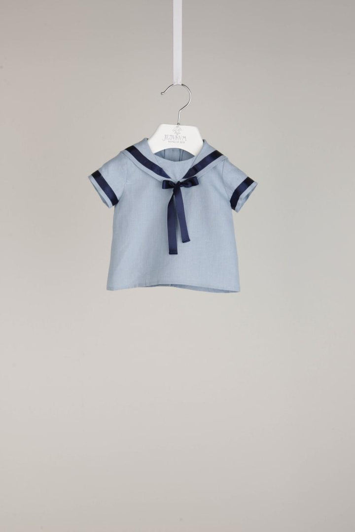 Ottavio - Light Blue With Blue Piping