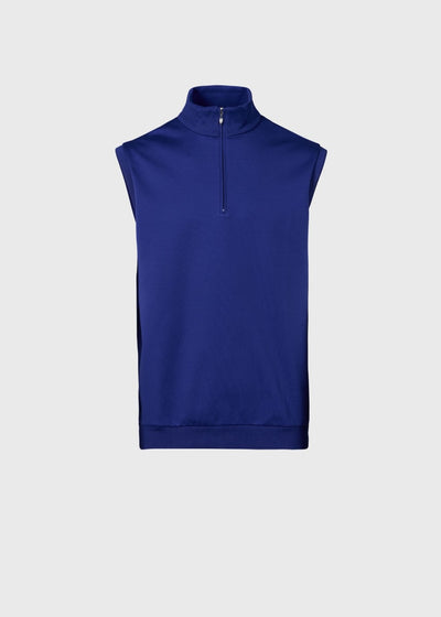 Interlock Cotton Jersey Pullover Vest - Royal Blue