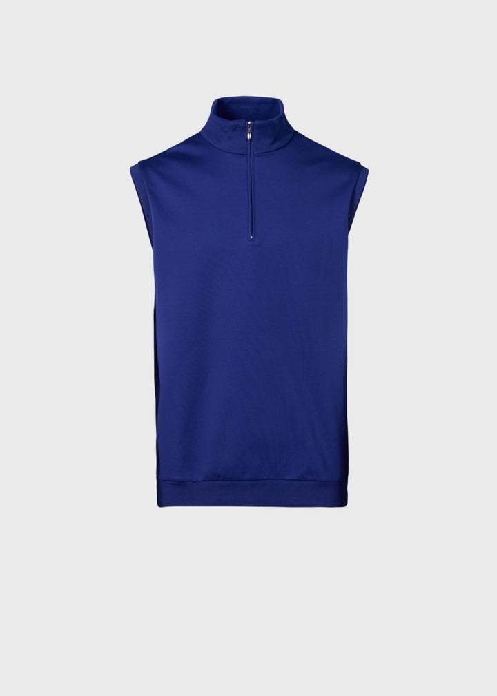 Interlock Cotton Jersey Pullover Vest - Royal Blue