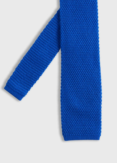 Cashmere Knit Tie - Royal Blue