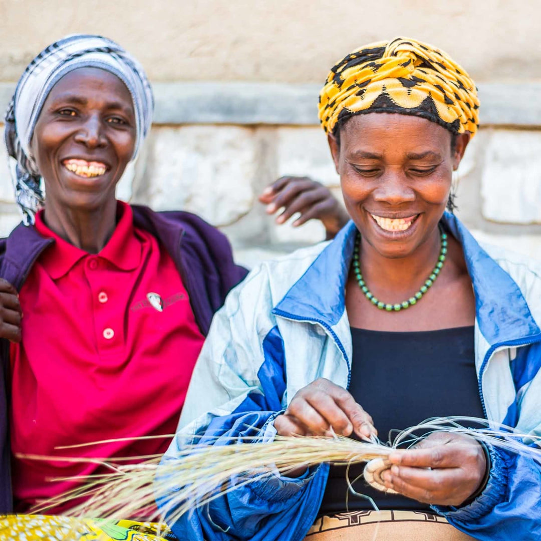 Woven Keychain - Blue Tassel