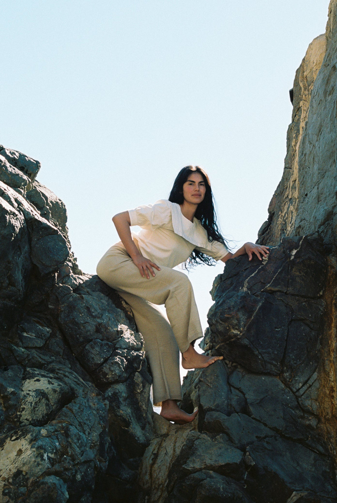 Rivett Blouse - Bone | Organic + Earth Dyed