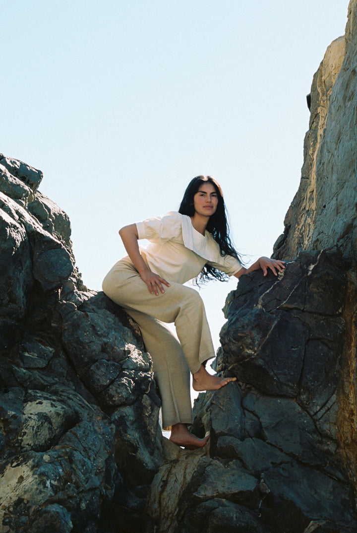 Rivett Blouse - Bone | Organic + Earth Dyed