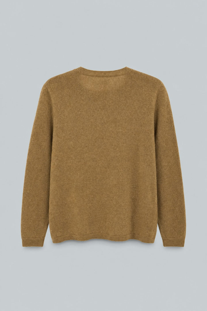 Crewneck Sweater In Cashmere Silk - Tapenade