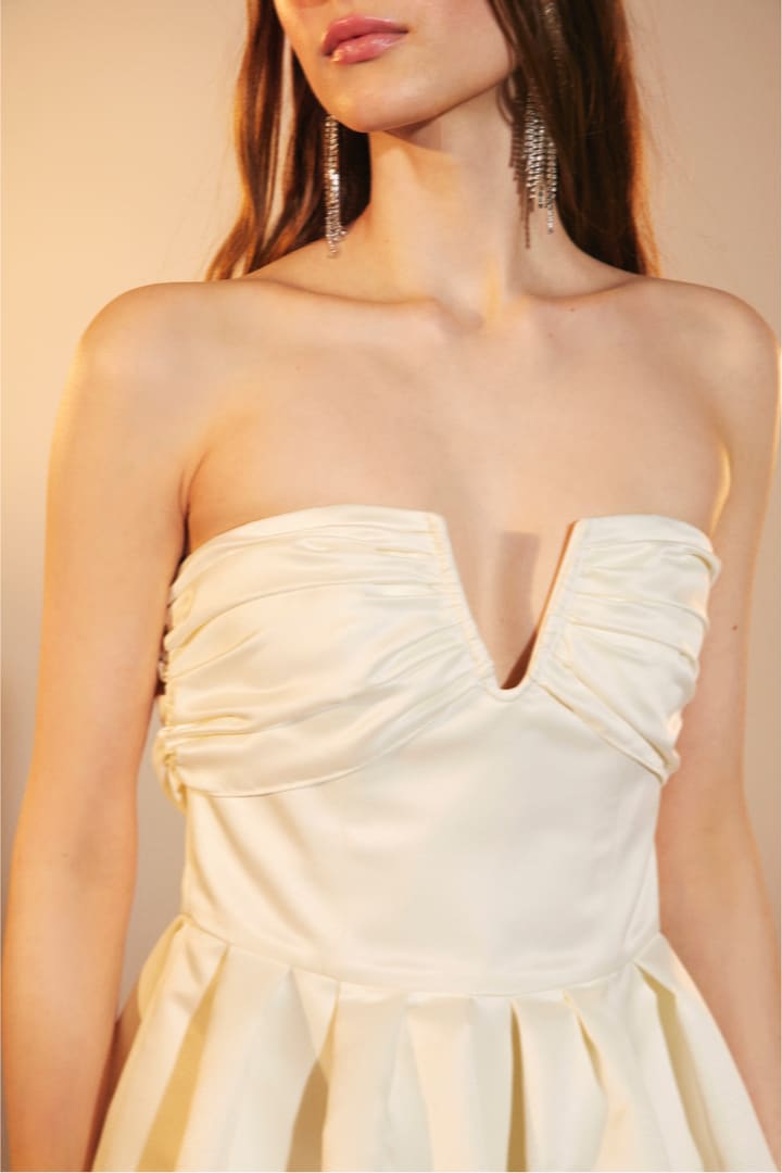Miro Strapless Mini Dress - Vanilla Ice