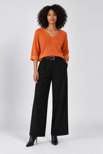 Shaker Knit V - Orange Peel