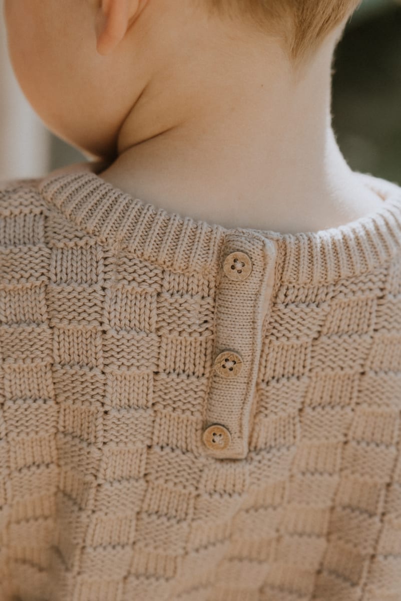 Leighton Basket Weave Sweater - Taupe