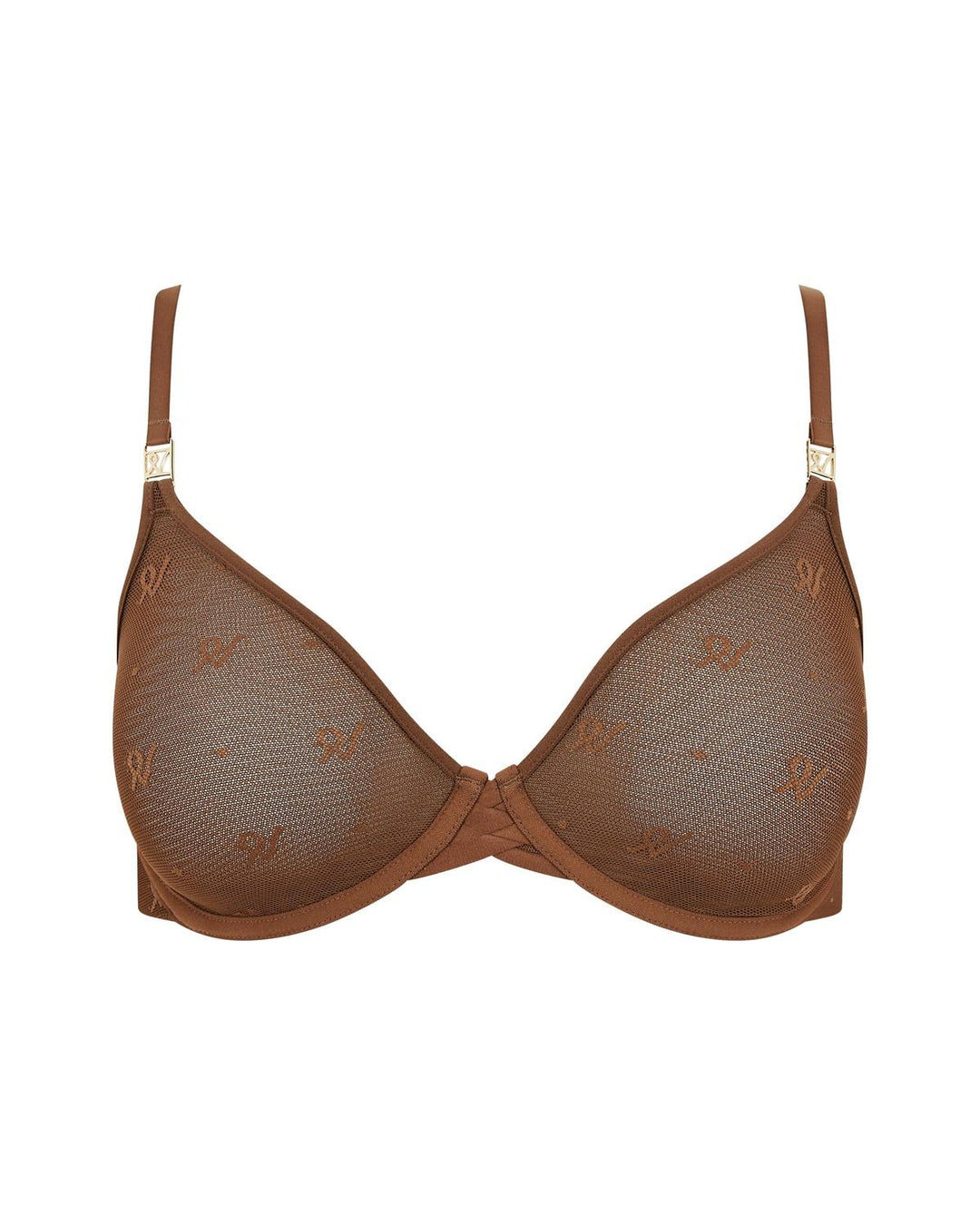 The Demi Bra In Logo Mesh - Espresso
