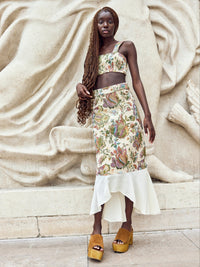 Christy Bra Top - Rainbow Floral Jacquard