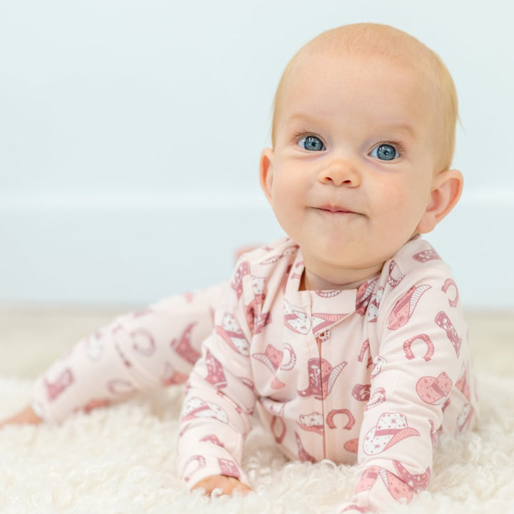 Pink Western Boots Convertible Romper - Gwen