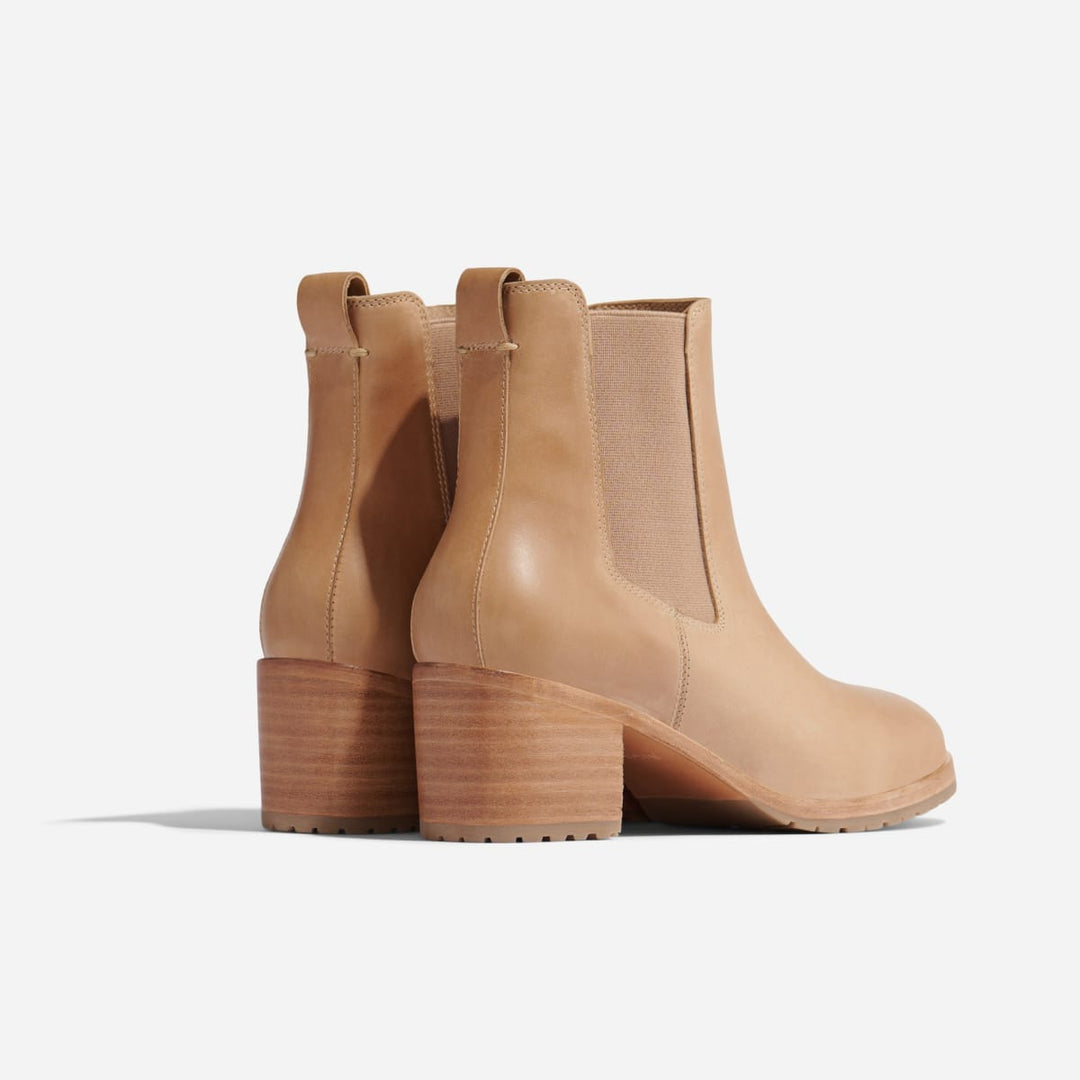 Ana Go-To Heeled Chelsea Boot - Almond