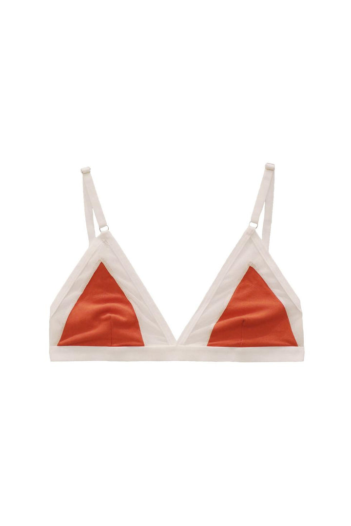 Contrast Bra - Clay