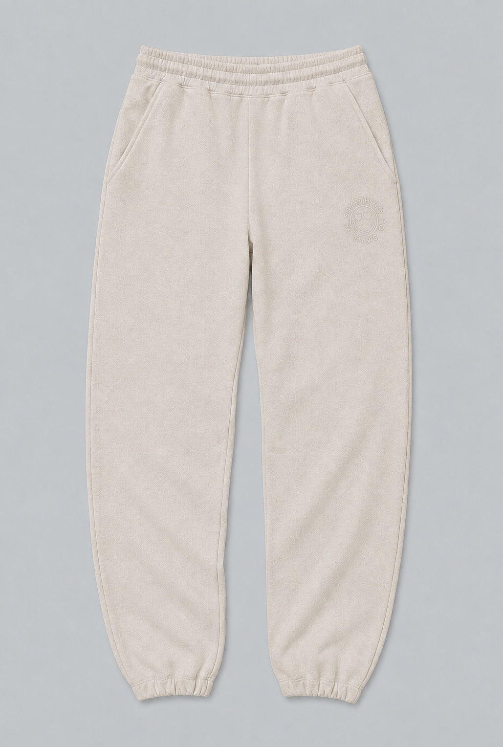 Something To Smile In Classic Sweatpants - Oatmeal