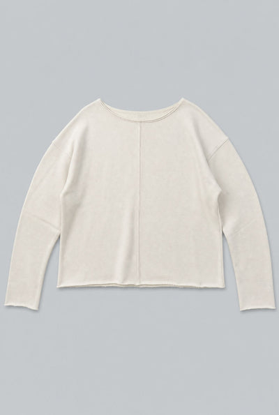 Raw Edge Sweatshirt - Ivory