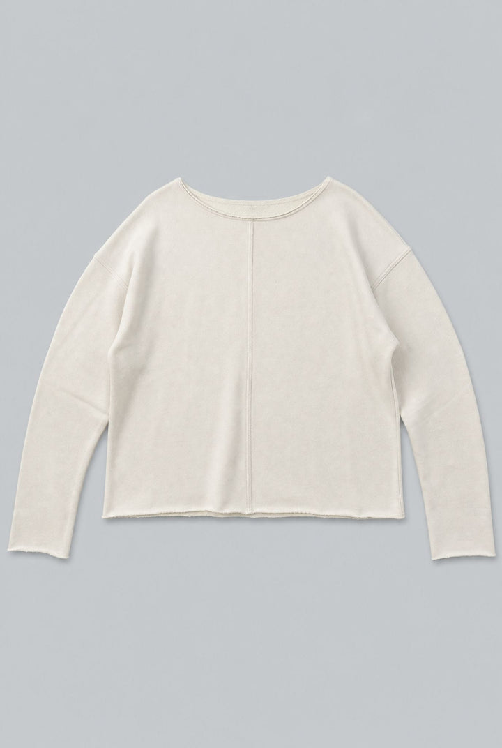 Raw Edge Sweatshirt - Ivory