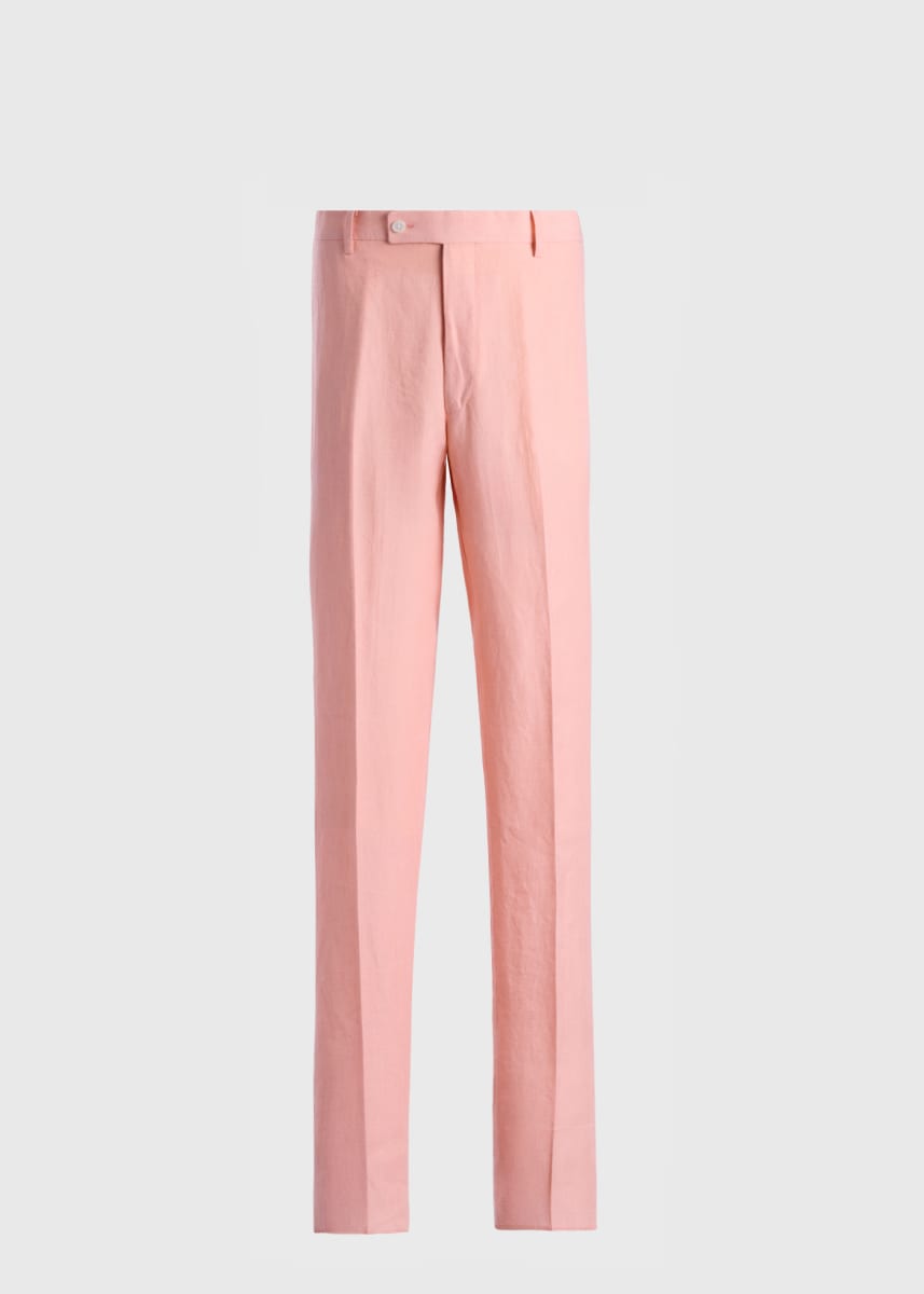 Linen Dress Trousers - Salmon