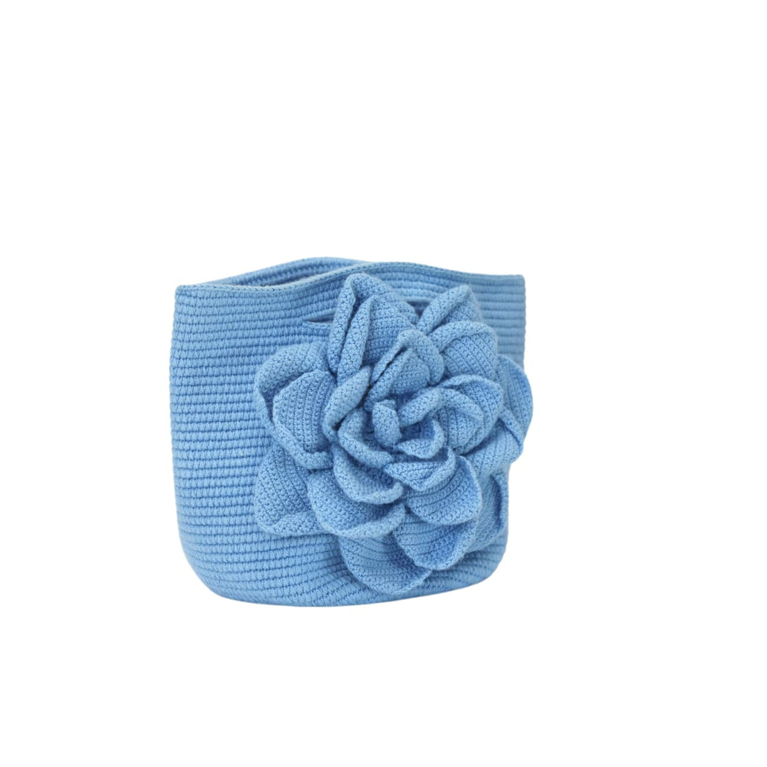 Mini Rose Tote - Blue