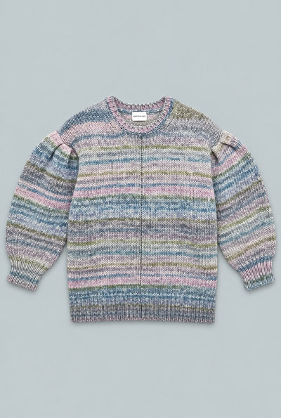 Kids Ombre Crew Neck Sweater - Pastel/Multi