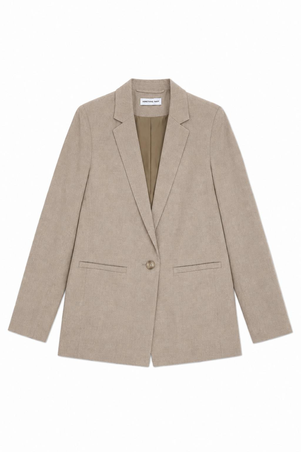 Oversized Classic Blazer - Ecru