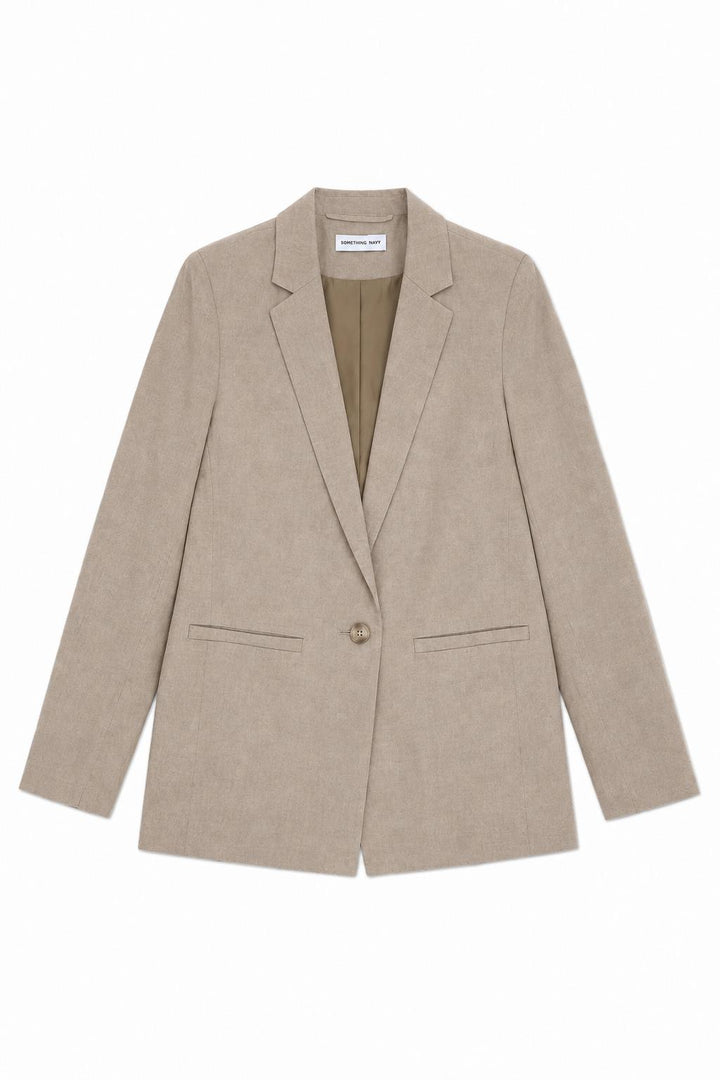 Oversized Classic Blazer - Ecru
