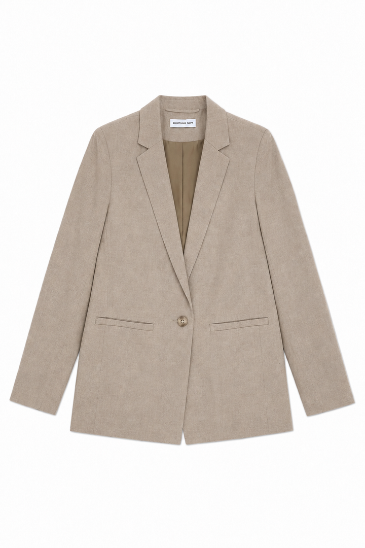 Oversized Classic Blazer - Ecru