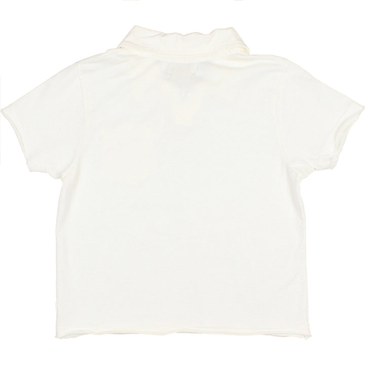 Polo Tee Shirt with Pocket - White