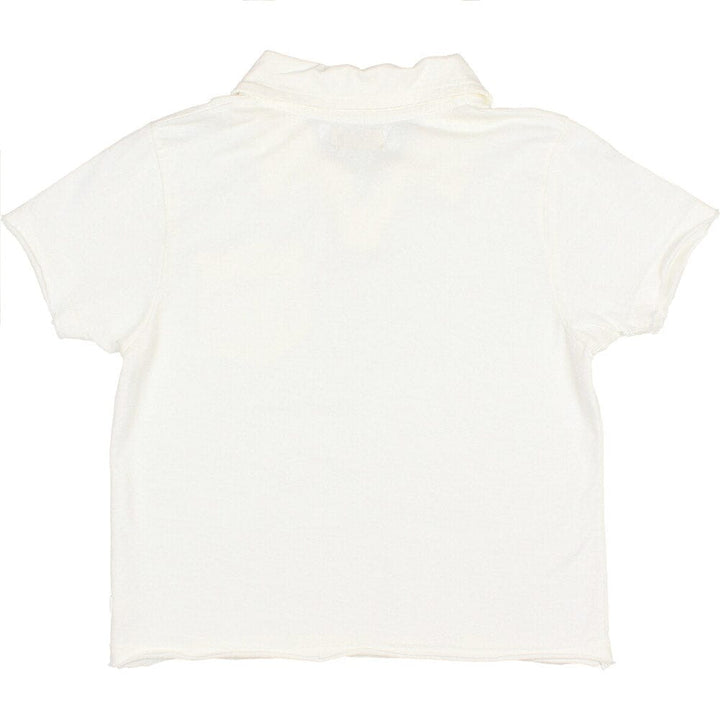 Polo Tee Shirt with Pocket - White