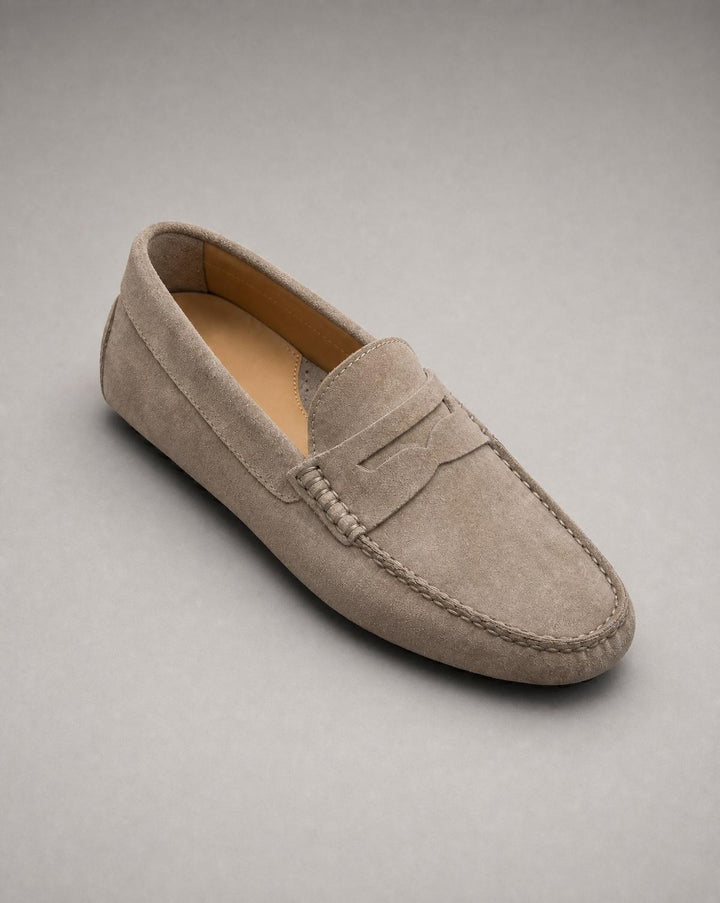 Dario Suede Driving Loafer - Grey
