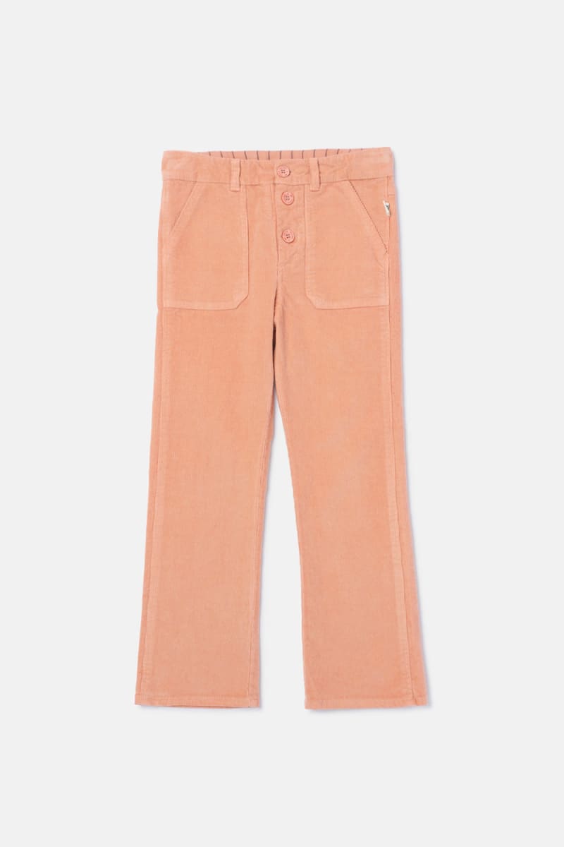 Pinwale Corduroy Flared Pants - Pink - Pants