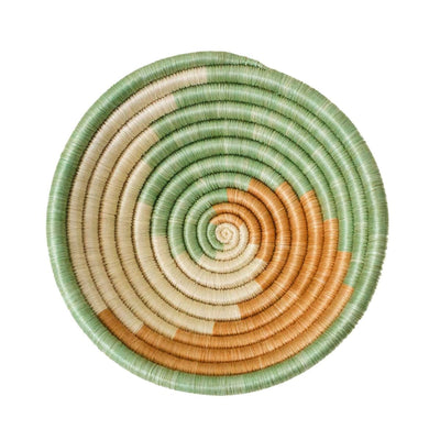 6" Small Apricot & Seafoam Unity Round Basket