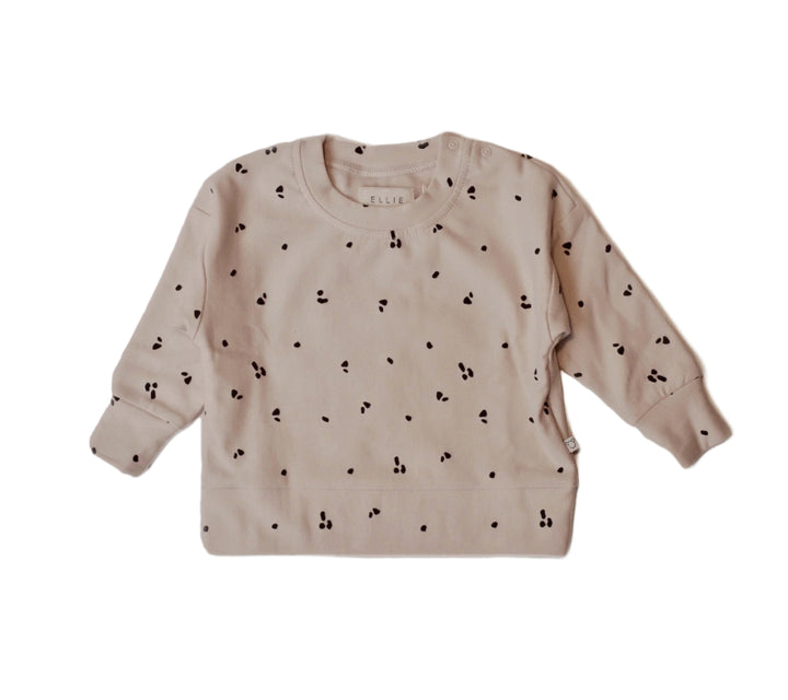 Spot Print Organic Sweater - Sand