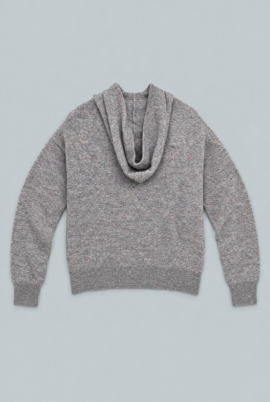 Nellie Cashmere Hoodie - Gray Donegal
