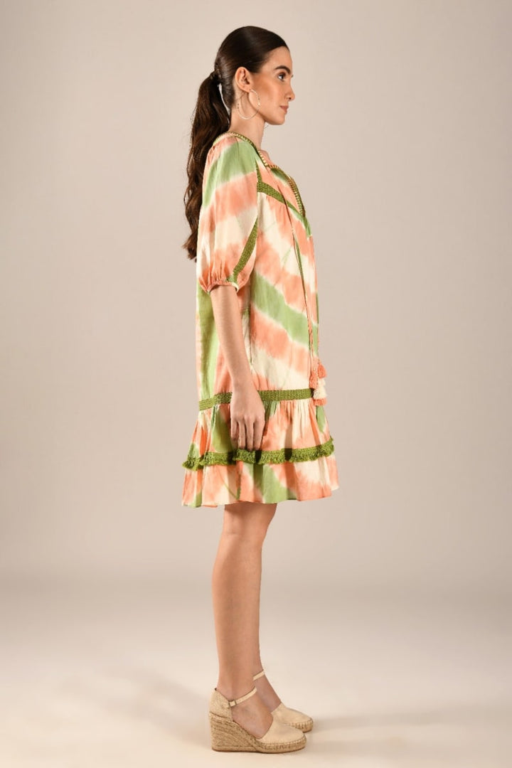 Sahiba Mini Dress - Peach