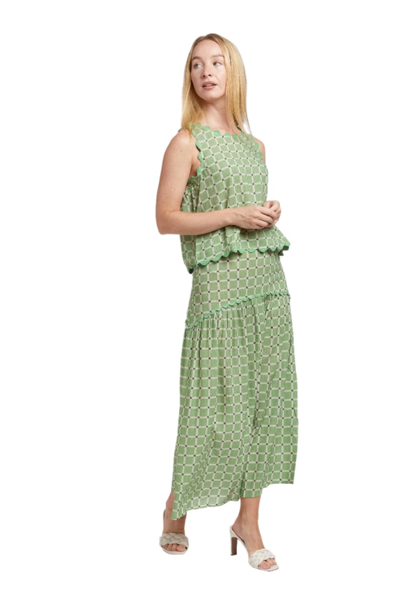 Quinn Top - Green Tile