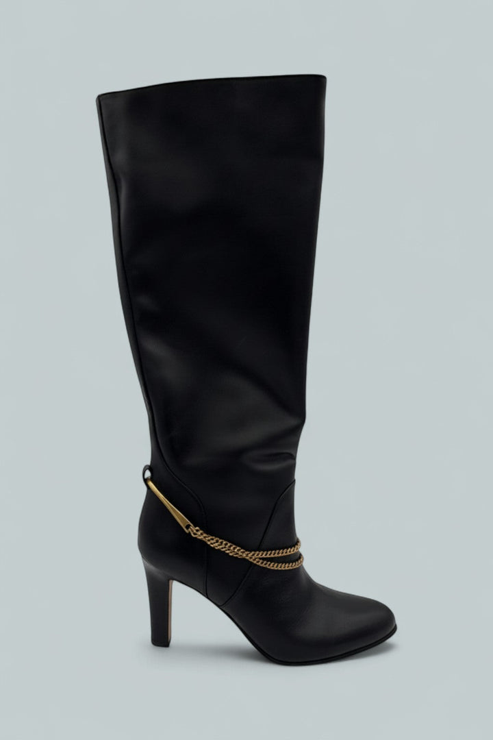 Tarian Tall Chain Boot - Black