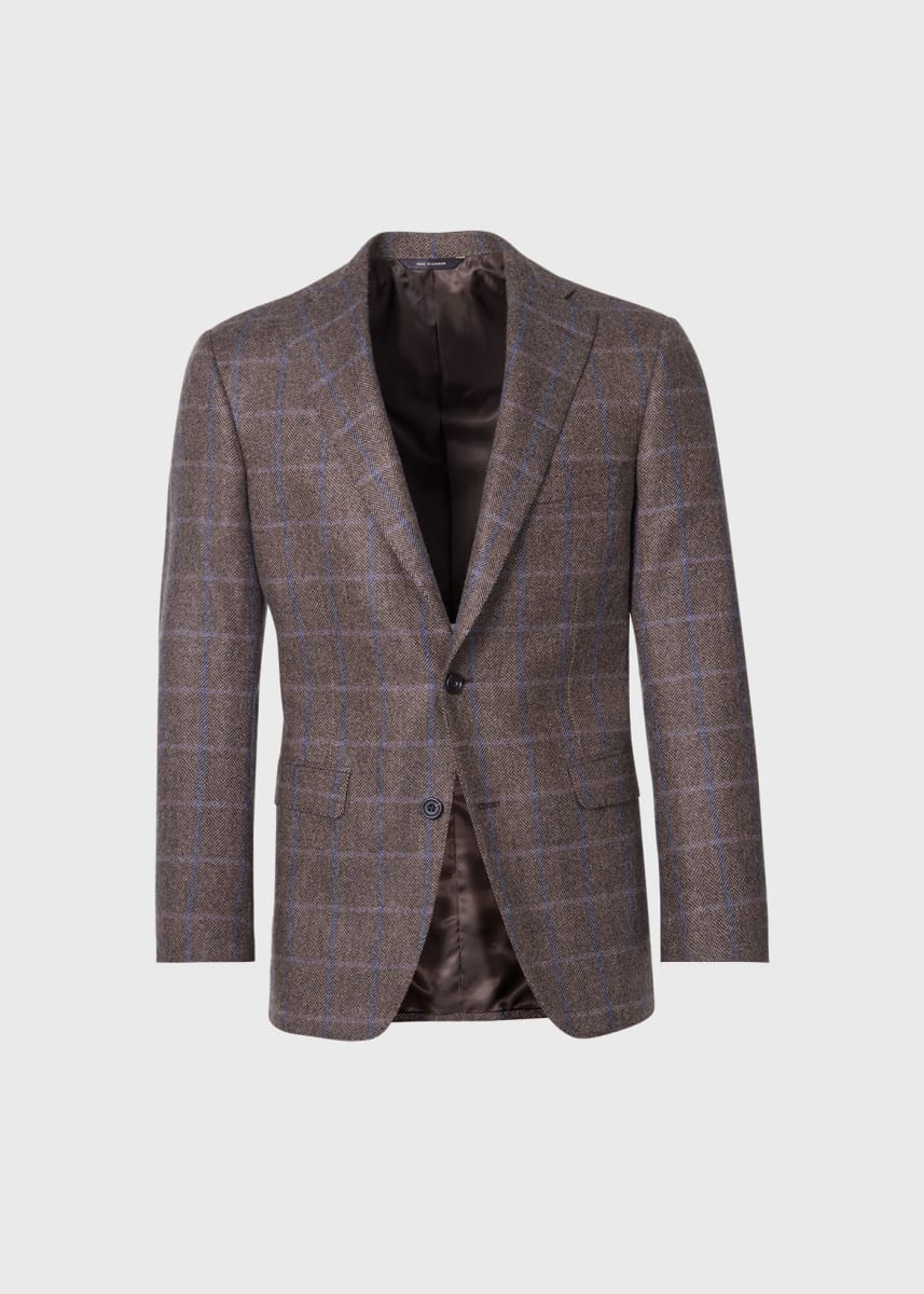 Cashmere Paul Jacket - Brown/Blue