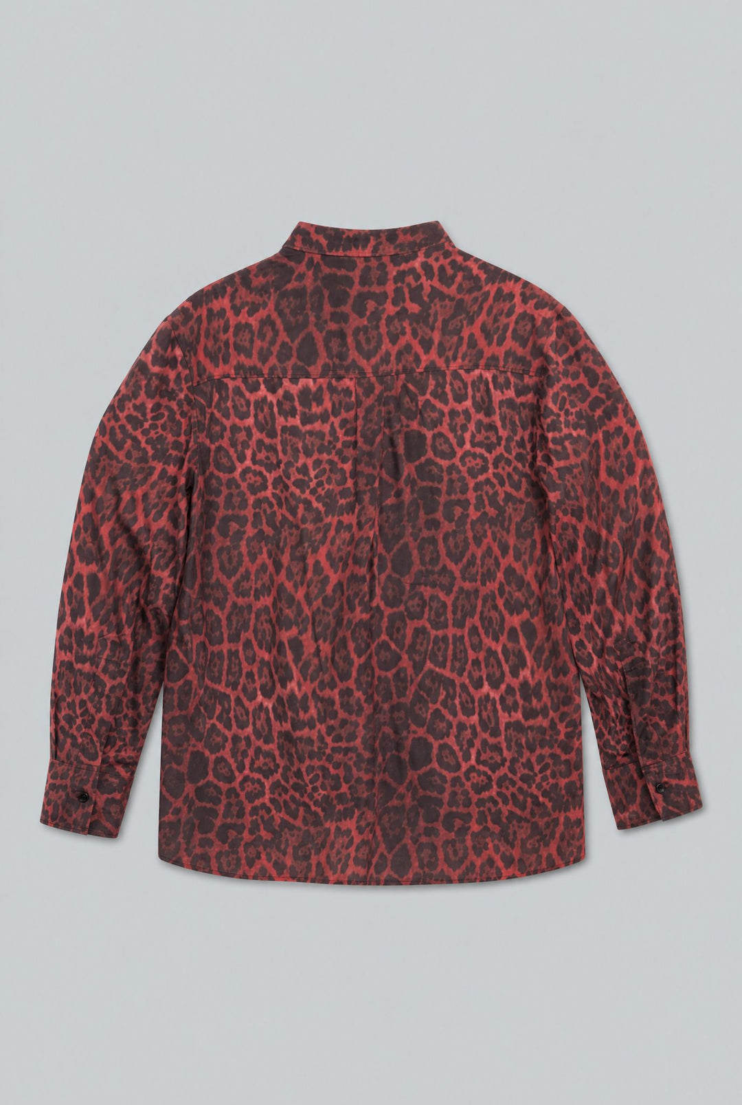 Printed Organic Silk Blouse - Berry